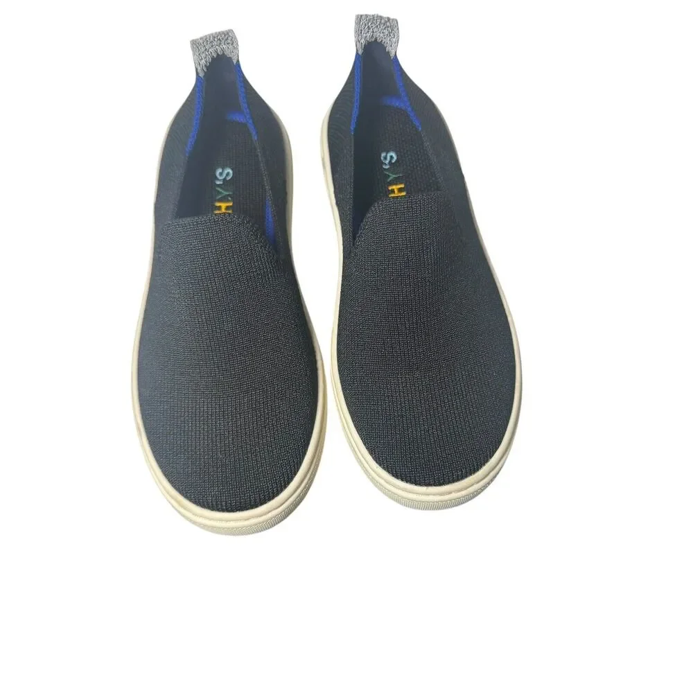 Rothy's Kids Sneaker Black Girls US 13 EU 31 Knit Fabric Slip On Play Shoes